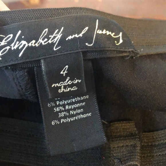 Elizabeth  and  James Motto Style Black Leggings Sz 4 - Picture 9 of 11